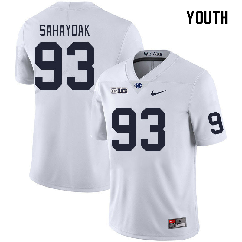 Youth #93 Sander Sahaydak Penn State Nittany Lions College Football Jerseys Stitched Sale-White